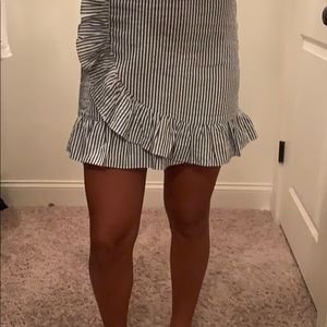 Blue and white skirt